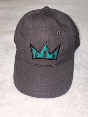 As Colour Dark Gray Unisex Baseball Cap with Green Crown Tree Patch